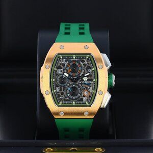 Tsar Bomba Automatic Skeleton Interchangeable "Gold Emerald" Stainless Steel